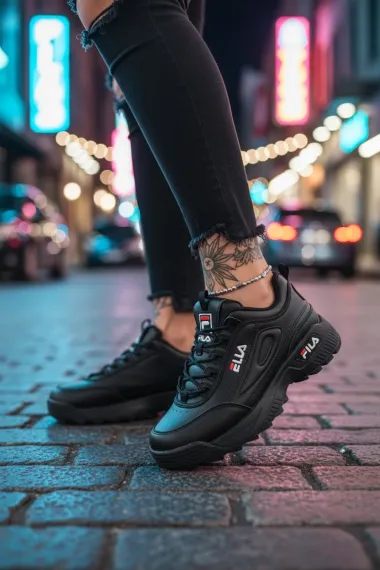 Adidasi dama casual negri M008 T6-1